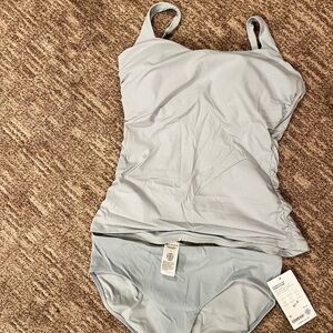 Athleta Tankini Set Large Blue